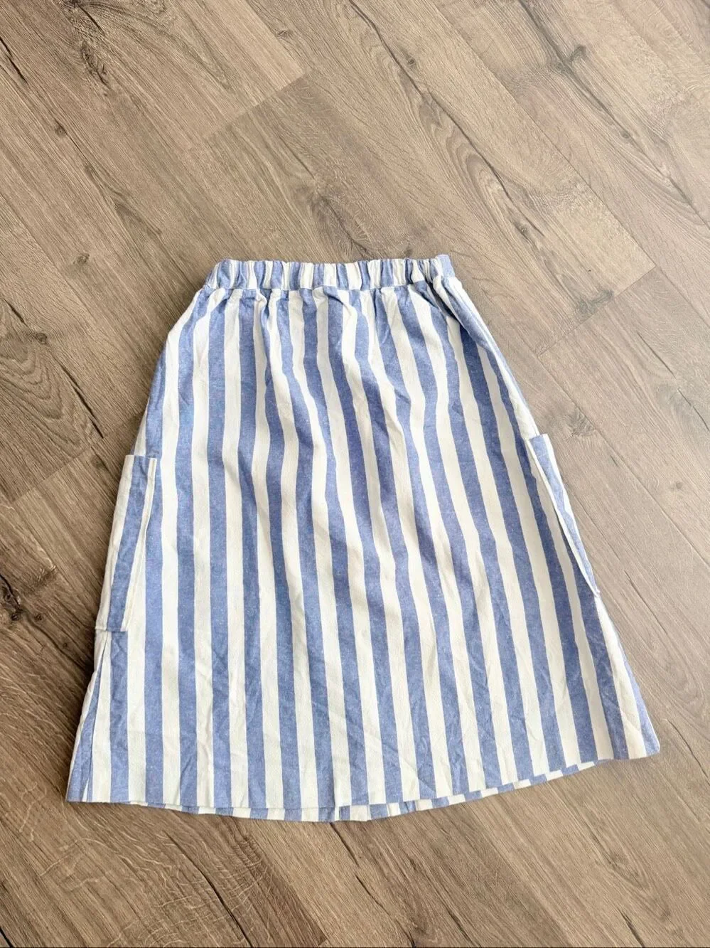 Zara Stripe MIDI Skirt Bluish Girl’s size 11-12